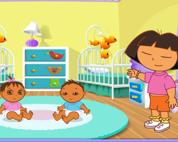 Dora Playtime with the Twins