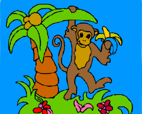 Monkey in the jungle