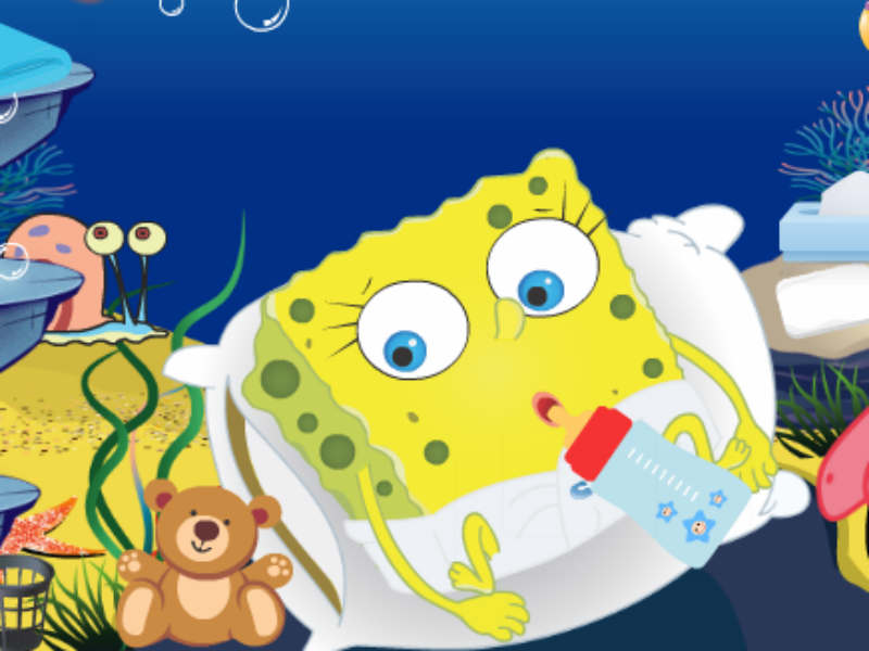 Baby SpongeBob Diaper Change Screen Shots.